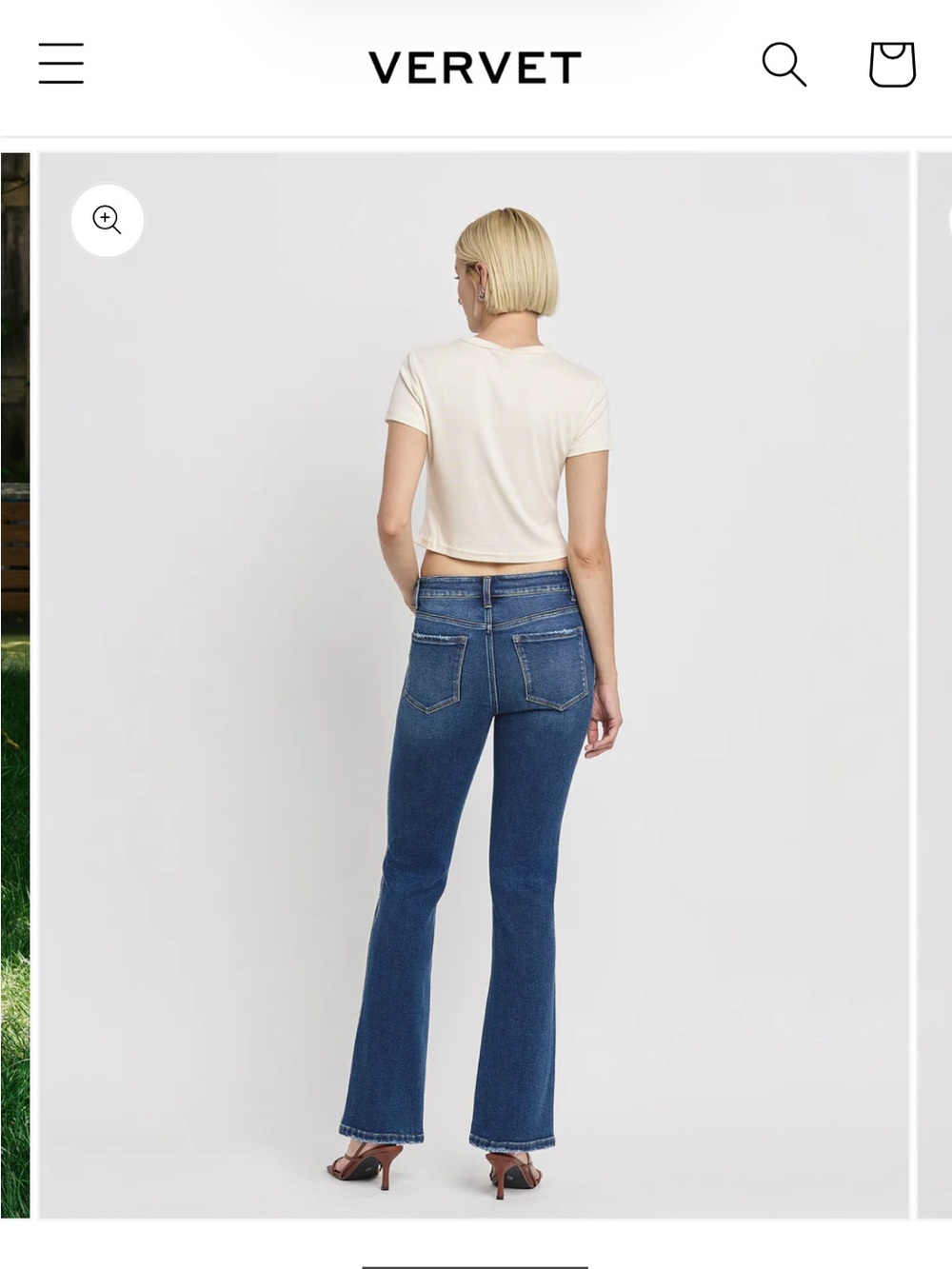 High-Rise Dark Blue Women’s Jeans — Classic Fit - Picture 5 of 6